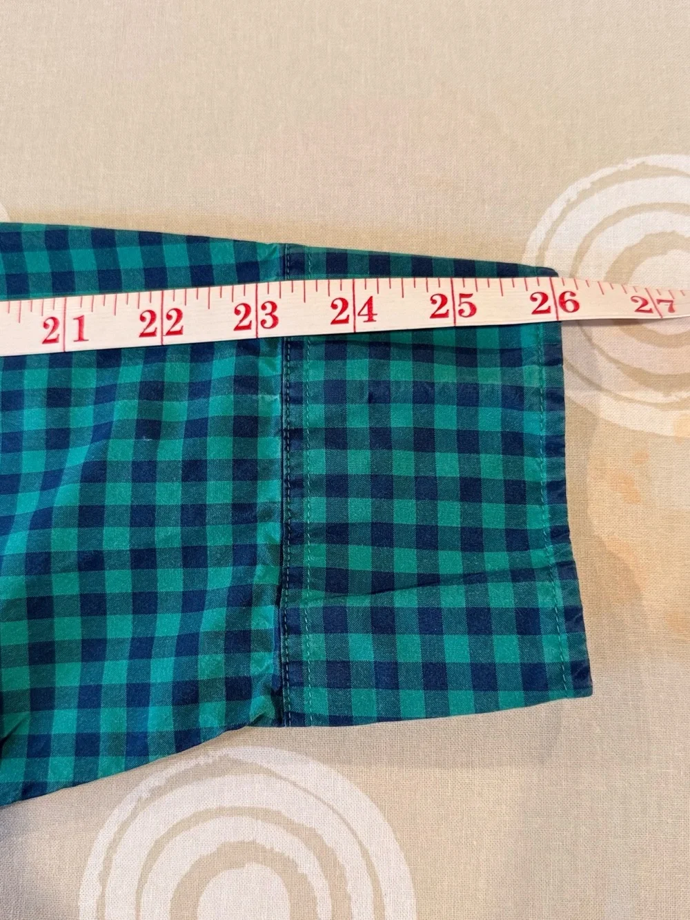 J. Crew Men's Green and Black Check Button-Down Shirt